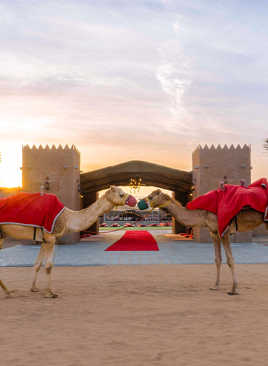 25+ Unique Vibrant iPhone Dubai Wallpapers - 4K 22 Entrance of Heritage campsite Desert Safari Dubai